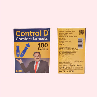 Control D Round Comfort Lancets (Blue) -Pack of 100